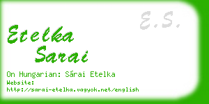 etelka sarai business card