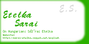 etelka sarai business card